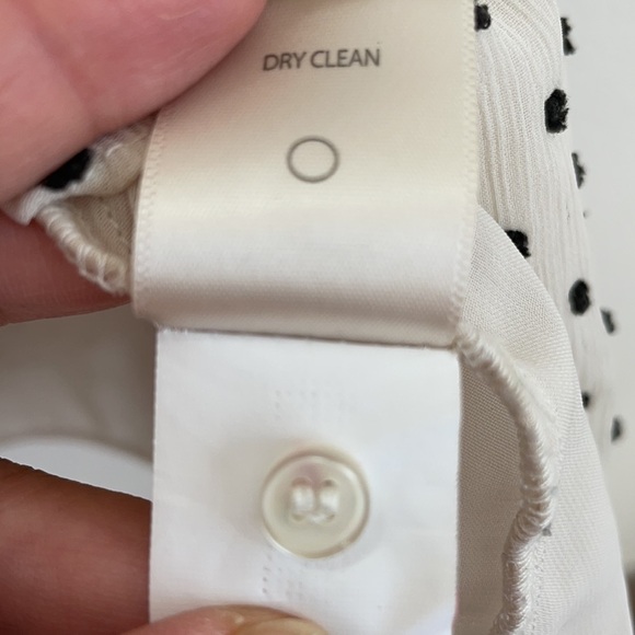 Max Studio Ivory black polka dot patterned sleeveless blouse S - Picture 5 of 6